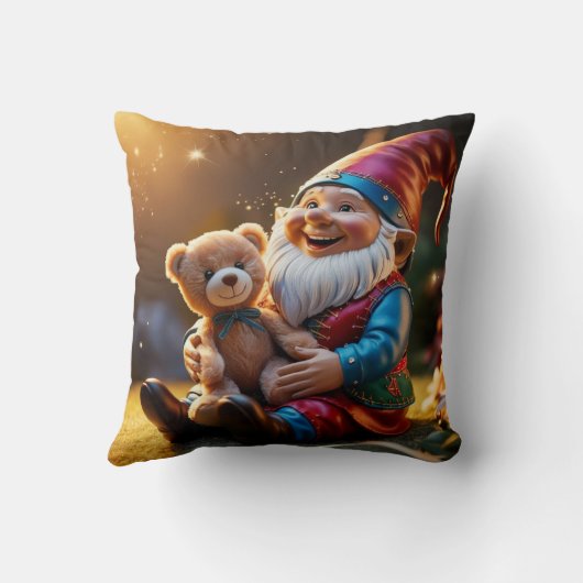 Teddy Bear Gnome Kussen (Achterkant)