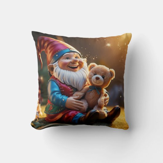 Teddy Bear Gnome Kussen (Voorkant)