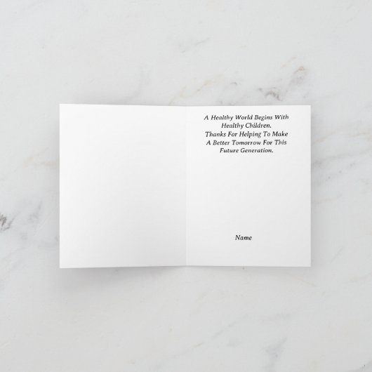 Teddy Bear Gold Outline Pediatrische Bedankt Card Kaart (Binnen)