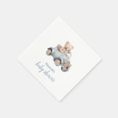 Teddy Bear Grandmillennial Baby shower Servet (Hoek)