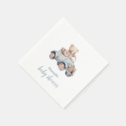 Teddy Bear Grandmillennial Baby shower Servet (Hoek)