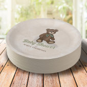  Teddy Bear Green Custom Baby shower Papieren Bordje