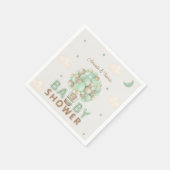 Teddy Bear Green Hete Luchtballon Baby shower Servet (Hoek)