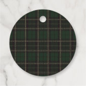 Teddy Bear Green Tartan Baby Shower Bedankjes Labels (Achterkant)