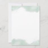 Teddy Bear Green Unisex babydoucheuitnodigingen Kaart (Achterkant)