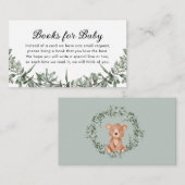 Teddy Bear Greenery Books voor Baby Informatiekaartje (Voorkant / Achterkant)