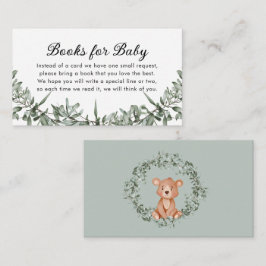Teddy Bear Greenery Books voor Baby Informatiekaartje