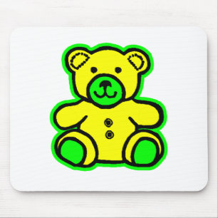 Teddy Bear Groen Geel Het MUSEUM Zazzle Gifts Muismat