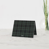 Teddy Bear Groen Tartan Bedankkaart (Achterkant)