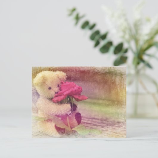 Teddy Bear Groeten Briefkaart (Staand voorkant)