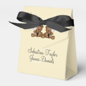 Teddy Bear Grooms Wedding Bedankdoosjes (Voorkant Zijde)
