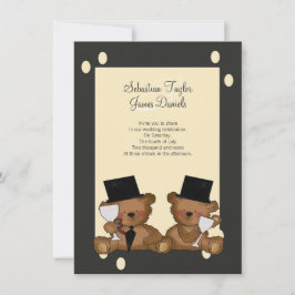 Teddy Bear Grooms Wedding Kaart