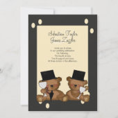 Teddy Bear Grooms Wedding Kaart (Voorkant)