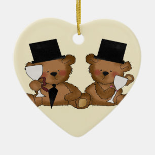 Teddy Bear Grooms Wedding Keramisch Ornament