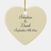 Teddy Bear Grooms Wedding Keramisch Ornament (Achterkant)