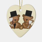 Teddy Bear Grooms Wedding Keramisch Ornament (Links)