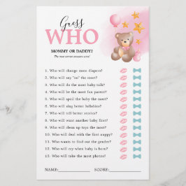 Teddy Bear Guessing Baby shower Game