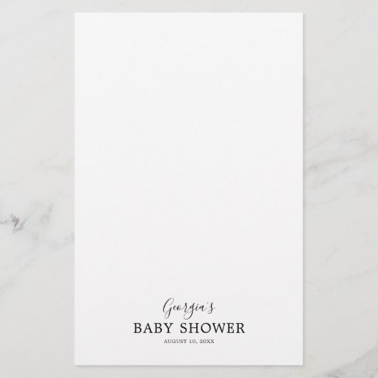 Teddy Bear Guessing Baby shower Game (Achterkant)