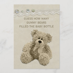  Teddy Bear Guessing Game Sign Kaart