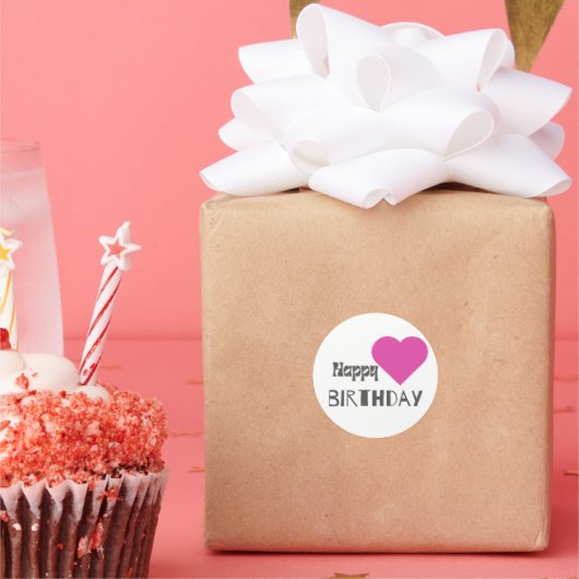 Teddy Bear Happy Birthday Ronde Sticker (Feest)