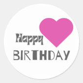Teddy Bear Happy Birthday Ronde Sticker (Voorkant)