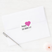 Teddy Bear Happy Birthday Ronde Sticker (Envelop)