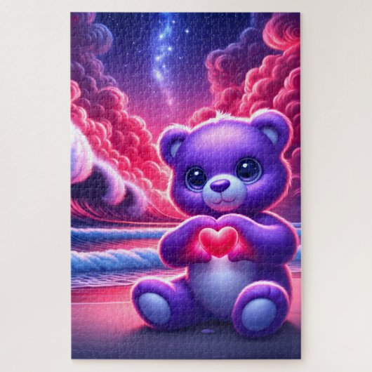 Teddy Bear Hart Handen Legpuzzel (Verticaal)