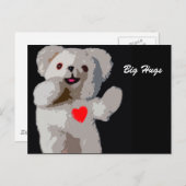 Teddy Bear Heart Briefkaart (Voorkant / Achterkant)