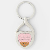 Teddy Bear Heart Keychain (Voorkant)