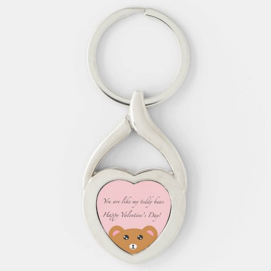 Teddy Bear Heart Keychain (Voorkant)