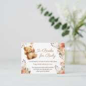 Teddy Bear Herfst Herfst Baby shower Boeken voor B Informatiekaartje (Staand voorkant)