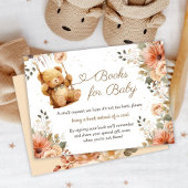 Teddy Bear Herfst Herfst Baby shower Boeken voor B Informatiekaartje