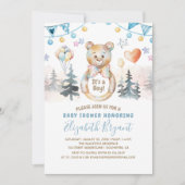 Teddy Bear - Het is een Baby shower voor jongens Kaart (Voorkant)
