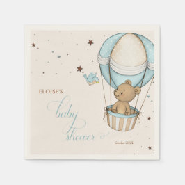 Teddy Bear Hete Ballon Barly Wachten Baby shower Servet