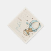 Teddy Bear Hete Ballon Barly Wachten Baby shower Servet (Hoek)