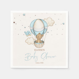 Teddy Bear Hete Ballon Barly Wachten Baby shower Servet
