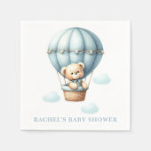 Teddy Bear Hete Luchtballon Baby shower servetten (Voorkant)