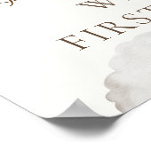 Teddy Bear Hete Luchtballon Beary Eerste Verjaarda Poster (Hoek)