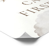 Teddy Bear Hete Luchtballon Beary Eerste Verjaarda Poster (Hoek)