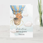 Teddy Bear Hete Luchtballon Kaart (Voorkant)