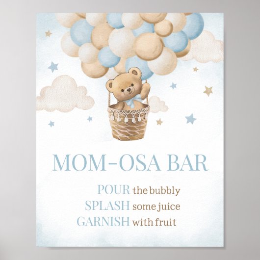 Teddy Bear Hete Luchtballon Moeder Osa Bar Poster (Voorkant)