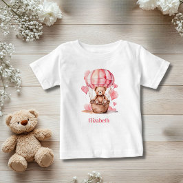 Teddy Bear Hete Luchtballon Roze Meisje Gepersonal