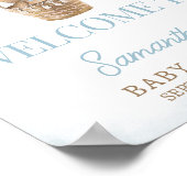 Teddy Bear Hete Luchtballon Welkom Poster (Hoek)