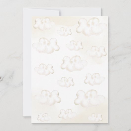 Teddy Bear Hete Luchtballonnen Baby shower Uitnodi Kaart (Achterkant)