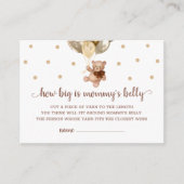 Teddy Bear Hoe groot is mama's Belly Game Kaart (Voorkant)