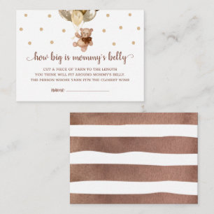 Teddy Bear Hoe groot is mama's Belly Game Kaart