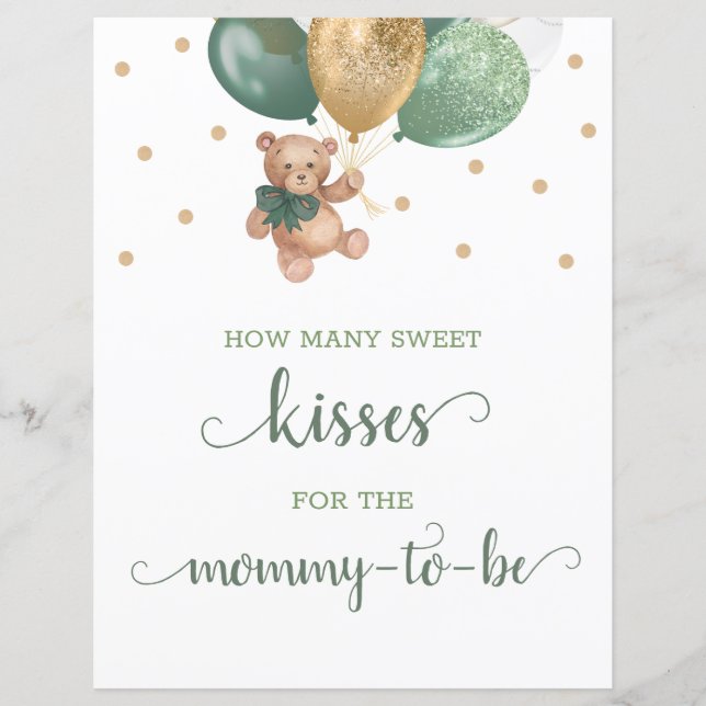 Teddy bear hoeveel kusjes er in de pot liggen (Voorkant)