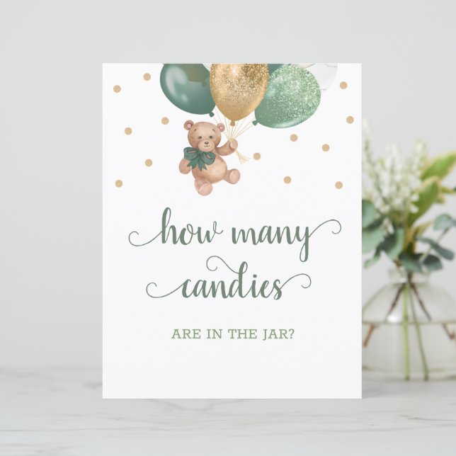 Teddy bear hoeveel Snoepjes in het teken van de kl (Staand voorkant)