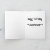 Teddy Bear Holding Birthday Cake Birthday Card Kaart (Binnen)