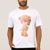Teddy Bear Holding Chocolate Ice Cream Popsicle T-shirt (Voorkant)